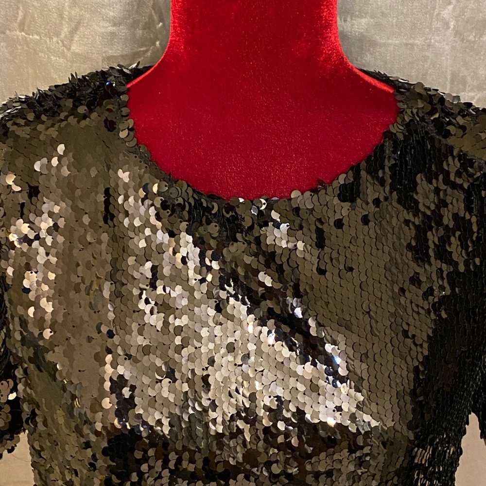 Sequin black dress M